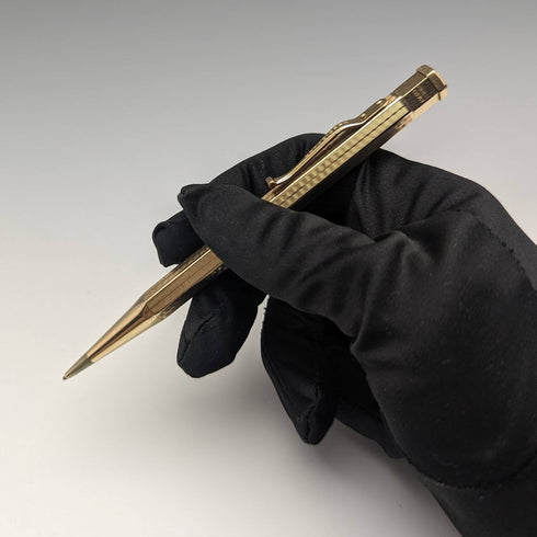 British Vintage Yard O Red Rolled Gold Hexagon Propelled Pencil